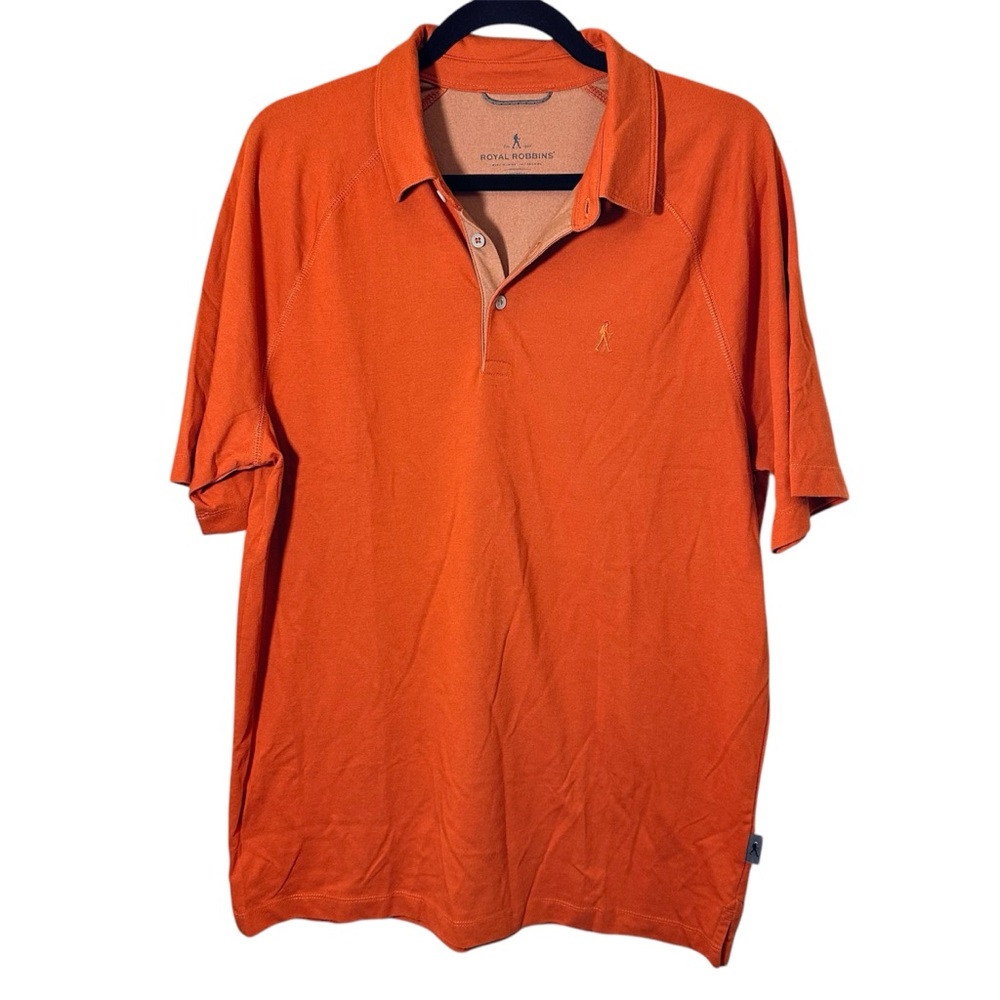 Royal Robbin’s polo shirt Size large orange color